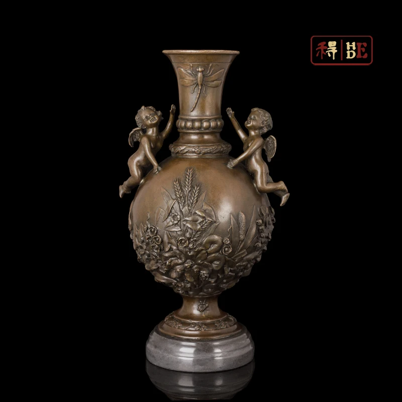 

Wo have copper sculpture sculpture handicraft ornaments European style villa Home Furnishing copper vase VS-003