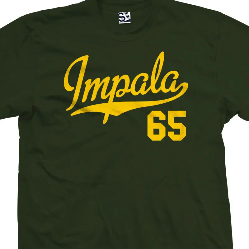 Impala 65 Script Tail T Shirt 1965 Классическая футболка Lowrider все размеры и цвета|Футболки| |