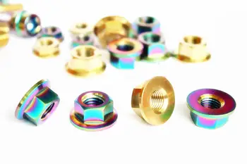 

4 PCS M5/M6/M8/M10/M12 GR5 Titanium Hex Flange Nuts For Motorcycle Modification