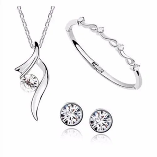 Austrian Swarovski Crystal Wedding jewelry set Crystal
