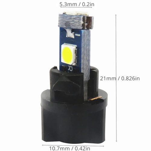 WLJH 10x Canbus T5 светодиодный светильник лампа 3030 SMD PC74 твист разъем комплект приборной панели лампа приборная панель кластерный светильник для Toyota