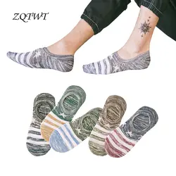 ZQTWT 5 пара/лот флаг полоса звезда носки мужские модные Нескользящие Счастливые Носки Силиконовые невидимые хлопковые носки мужские носки