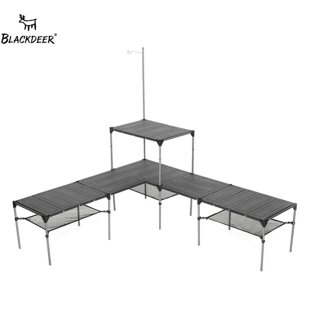  BLACKDEER Outdoor Camping Desk Aluminum Alloy Folding Table Portable Picnic Fishing Beer Table Ligh
