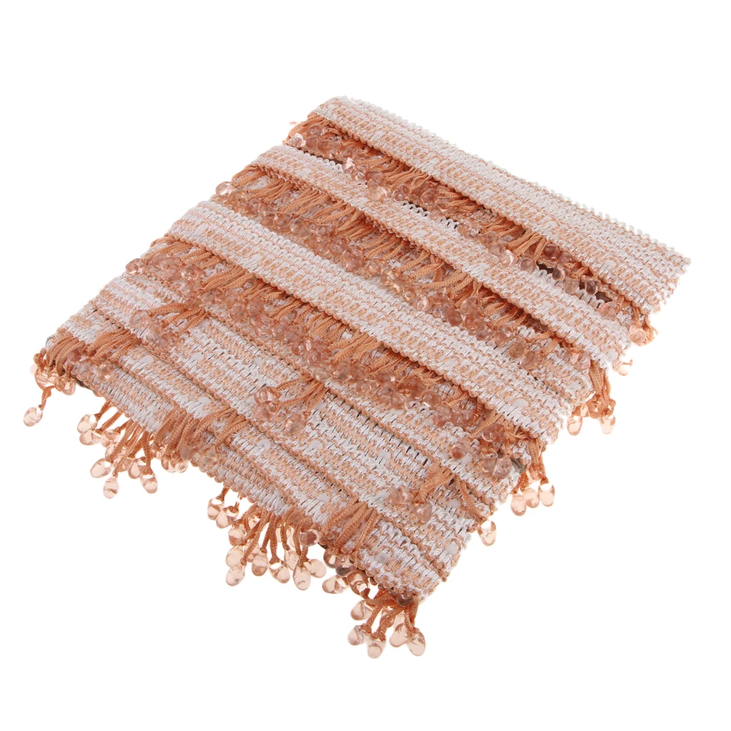 12 Meters Luxury Style Beads Tassel Trimming Curtain Tassel Trims Lace for DIY Sewing Bag Sofa Upholstery
