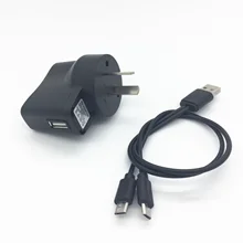 Штепсельная Вилка US/AU/EU/UK + 1 фута 20 см USB штекер для 2x Micro Y сплиттер зарядный кабель для двух телефонов двойной Micro Usb черный(China)