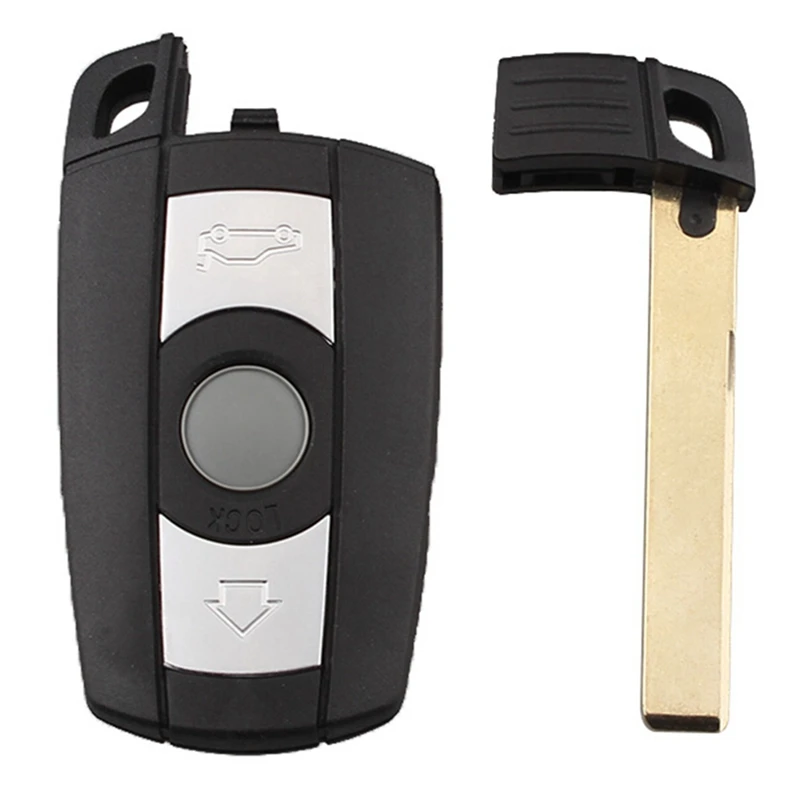 

Remote 3 Buttons Car Key Shell Case Smart Blade Fob Case Cover For BMW 1 3 5 6 Series E90 E91 E92 E60 With Logo