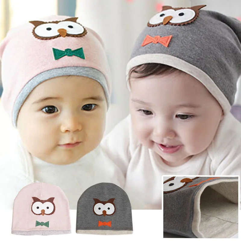 Unisex Cotton Owl Beanie New Born Baby Boy Girl Soft Toddler Cap Kid Child Hat, 2017 Fashion Kid Winter Hats Dropshipping baby kid girl boy toddler animal print beanie cap newborn infant cotton soft hat new