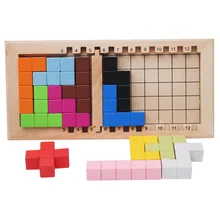 Красочные деревянные Tangram тетрис игра головоломка игрушки для детей дошкольного возраста волшебство раннего образования детские игрушки подарок для детей