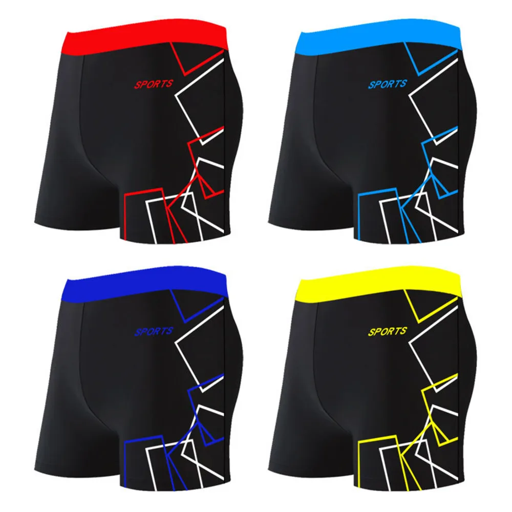 

Men's Swimwear Beach Surfing Trunk Swim Short Briefs High Waist Quick Dry Boxer Beachwear Swimsuit Male Swimming Bathing Suit