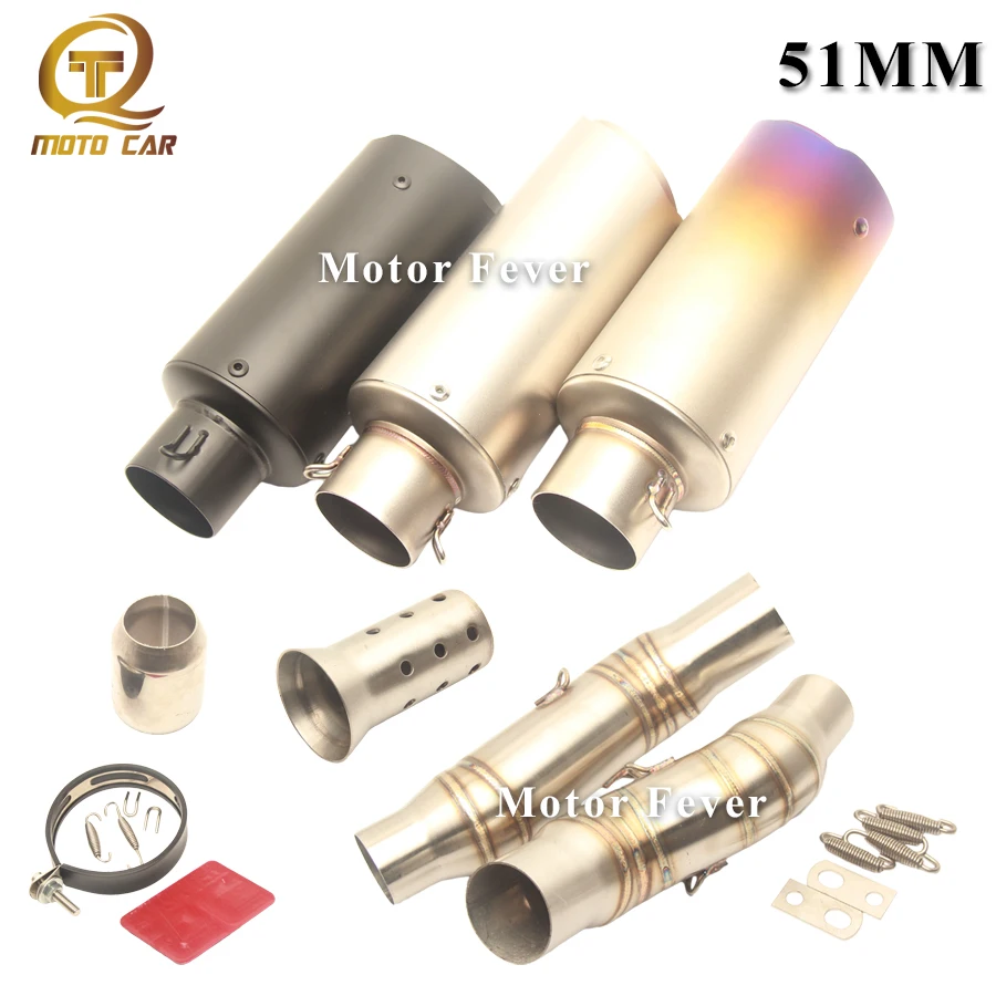 

Escape Muffler 51mm DB Killer for Kawasaki Z1000 2009 2010 2011 2012 2013 2014 2015 2016 Akrapovic Exhaust Motorcycle System