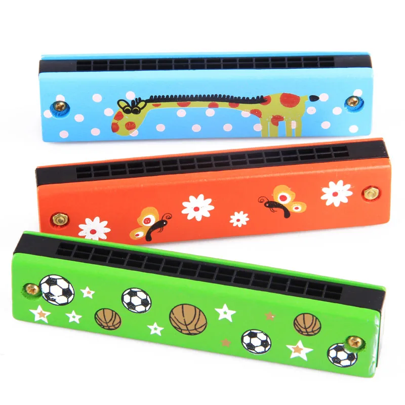 Children's Kids Wooden Harmonica Kindergarten Fun Puzzle Educational Toys Baby Gifts -17 YJS Dropship