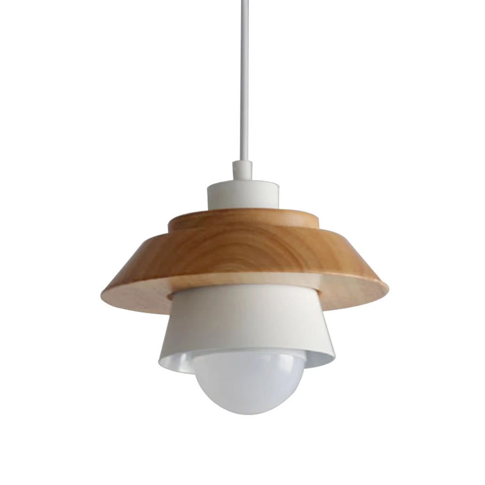 

YUNLIGHTS Nordic Woodwork Chandelier Hall Bar Counter Room Ceiling Lamp Concise Style LED Light Single Head Not Including Bulb