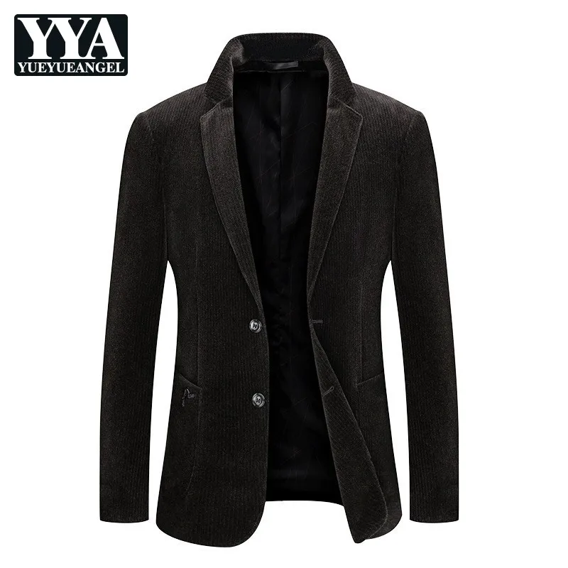 

Mens Clothes Corduroy Formal Business Suit Men Casual Single Breasted Blazers Coat Man Spring Autumn Slim Male Suits Size 3XL