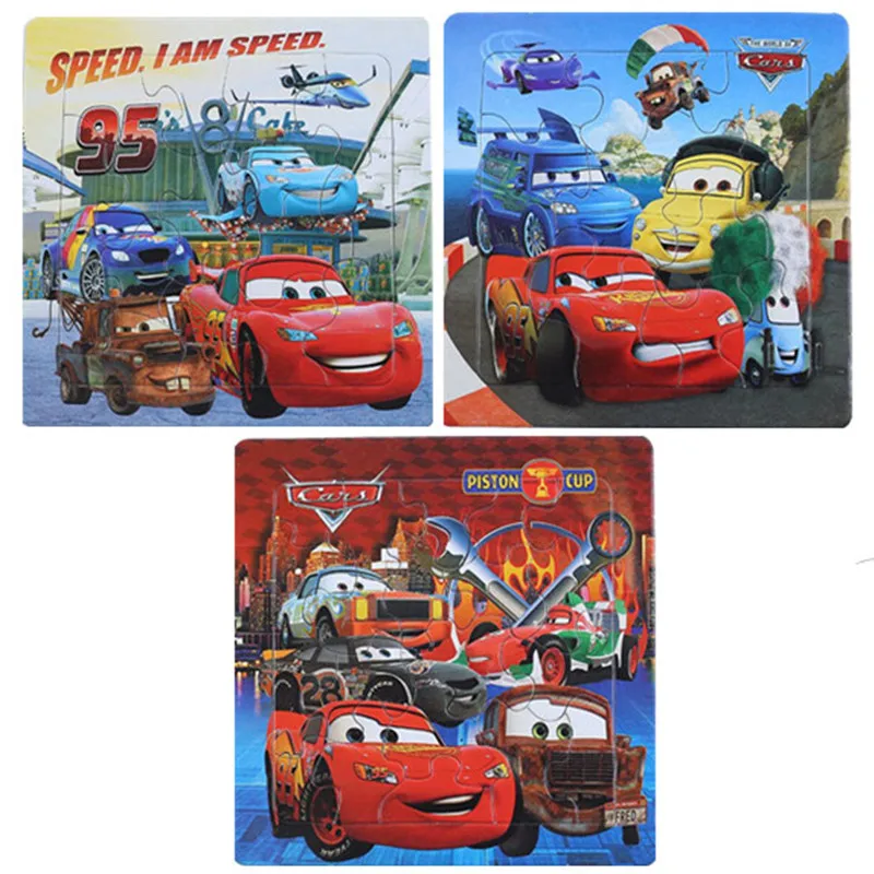 

Disney car3 McQueen Mickey Minnie Snow Princess Theme Cartoon Puzzle Puzzle Early Learning Toy Children's Birthday Gift