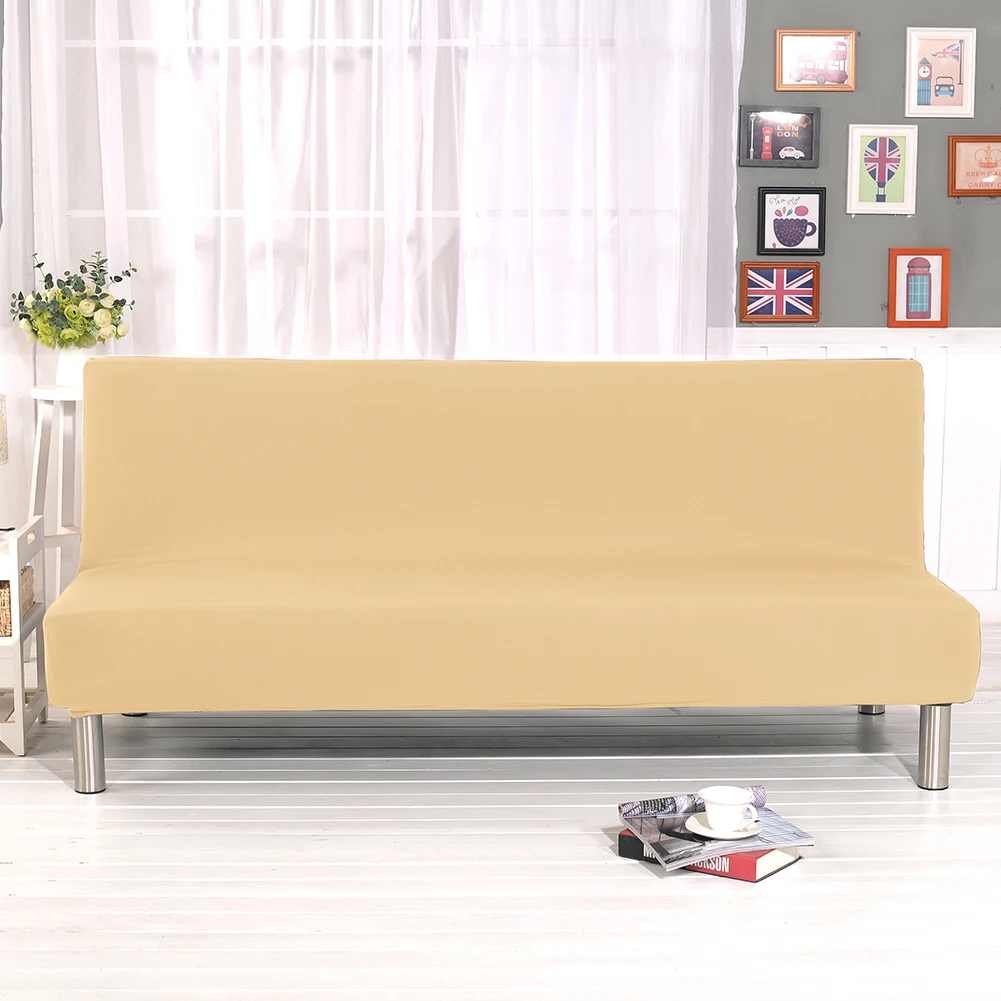 1 комплект сплошной цвет все включено складной стрейч диван-кровать диван-крышка протектор чехол без подлокотников текстиль для домашнего декора