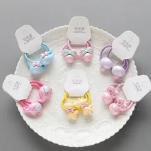 2 шт. Мультяшные животные гриб принцесса Головные уборы Детские эластичные детские ленты для волос головной убор Детские веревки для волос аксессуары для волос для девочек