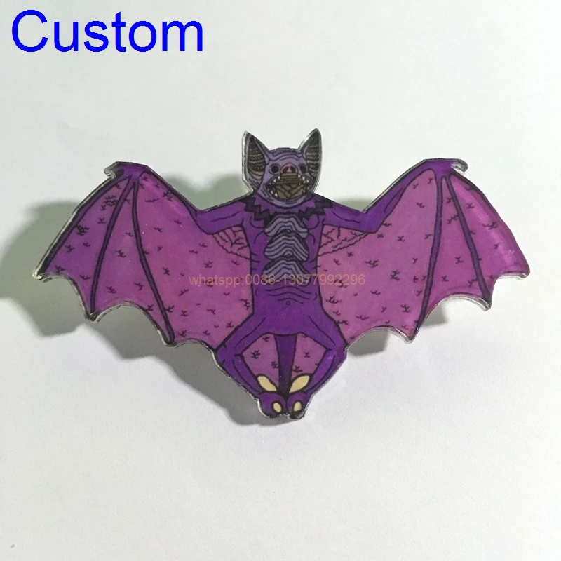 10pcslot Custom Acrylic Badges Character printing Badges for Clothing Kawaii Badge Icon Pin Brooch (13)