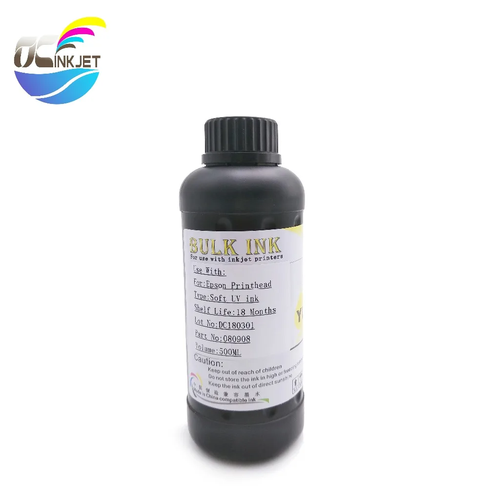 OCINKJET 500 мл светодиодные УФ чернила для Epson 1390 1400 1410 1430 1500 Вт планшетный принтер DX4 DX5