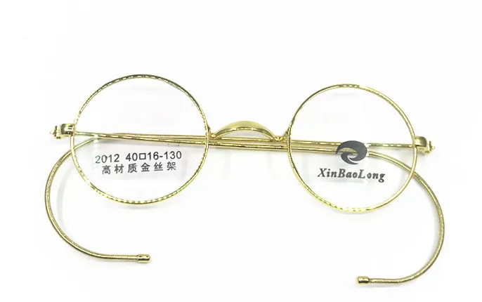 Vintage Antique Round Wire Rim Eyeglass Frames Full Rim Ear Hooks Myopia Rx able Glasses Brand New Good Quality