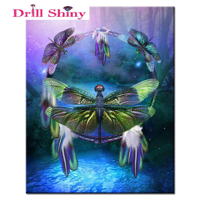 

2017 Diy Diamond Painting Dragonfly Paradise Handicraft Needlework Embroidery Diamond Cross Stitch Mosaic Decoration