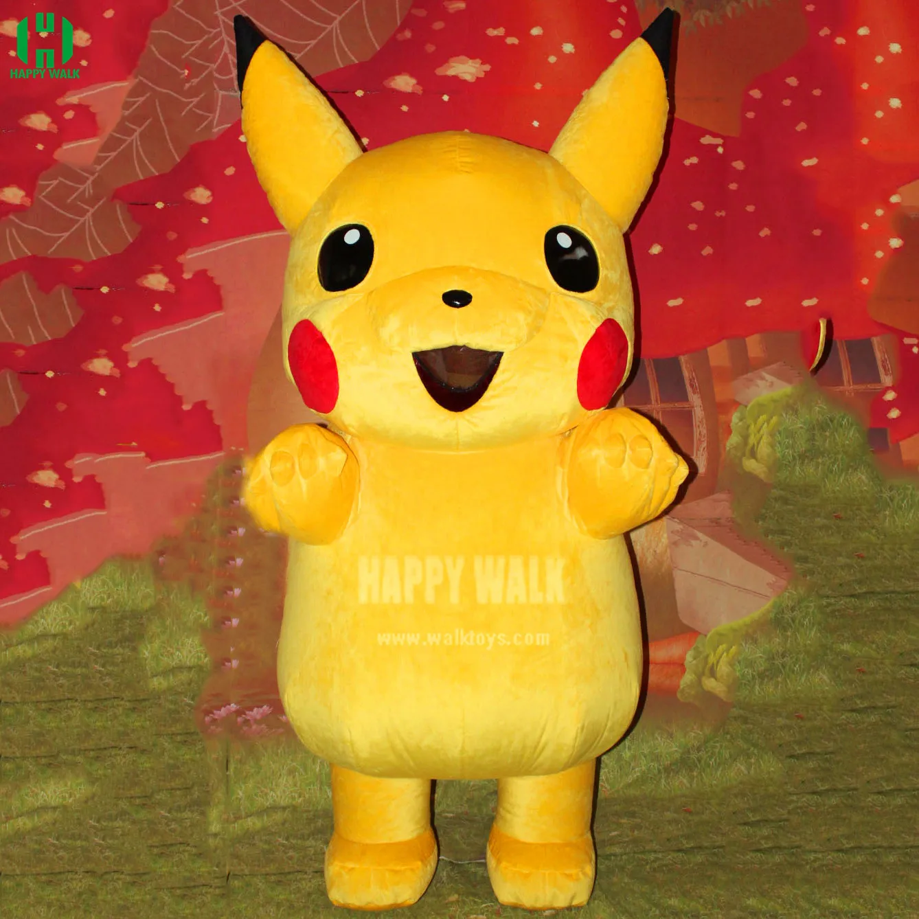 

2019 New Hot Selling Movie Character Pikachu Inflatable Mascot Costume Halloween Party Performance Cartoon Costume For Adults