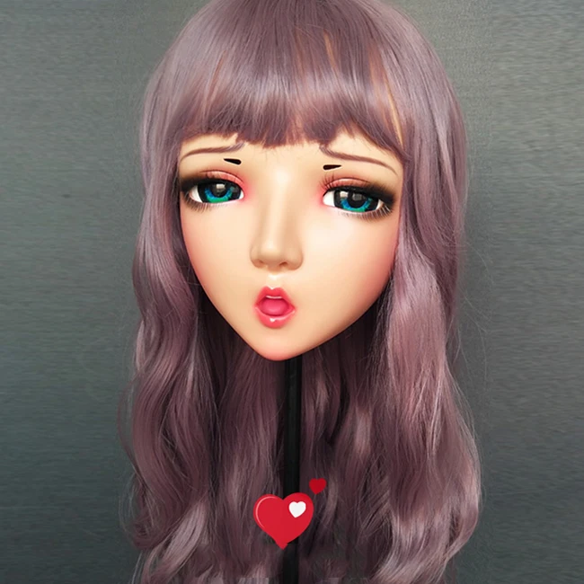 (Han-01) Женская милая девочка каучуковые полуголовы Kigurumi BJD Eyes Crossdress Косплей