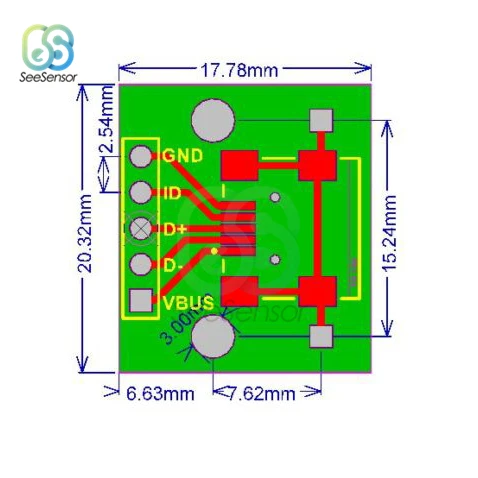 5 шт. Мини Micro USB Для DIP адаптер конвертер тип A Женский Мужской USB адаптер 2,54 мм Печатная плата Разъем DIY Электронный