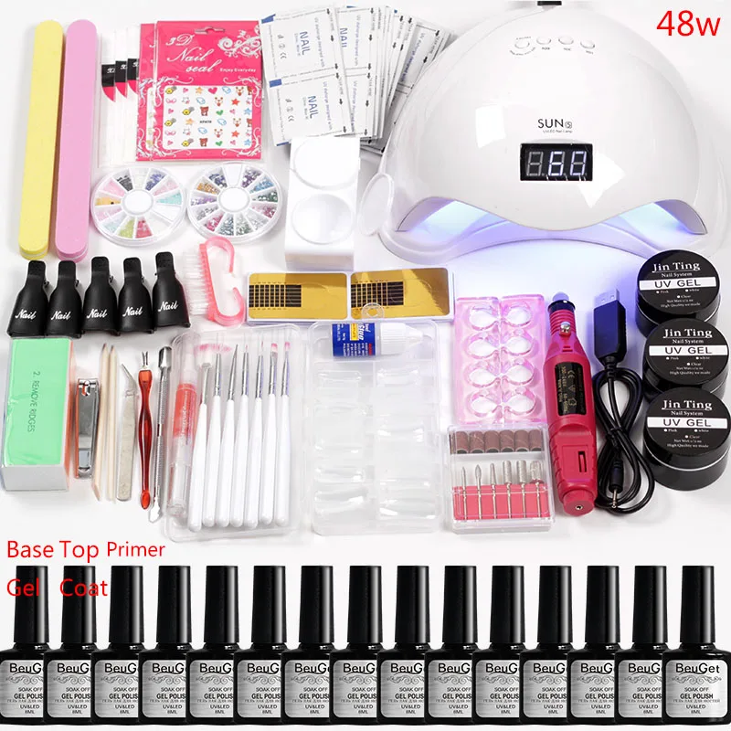 

Nail Art Tools Led Nail Lamp Manicure Machine Set for Extensions Kit Builder Gel Varnish Nail Polish Manicure Tools Equipment