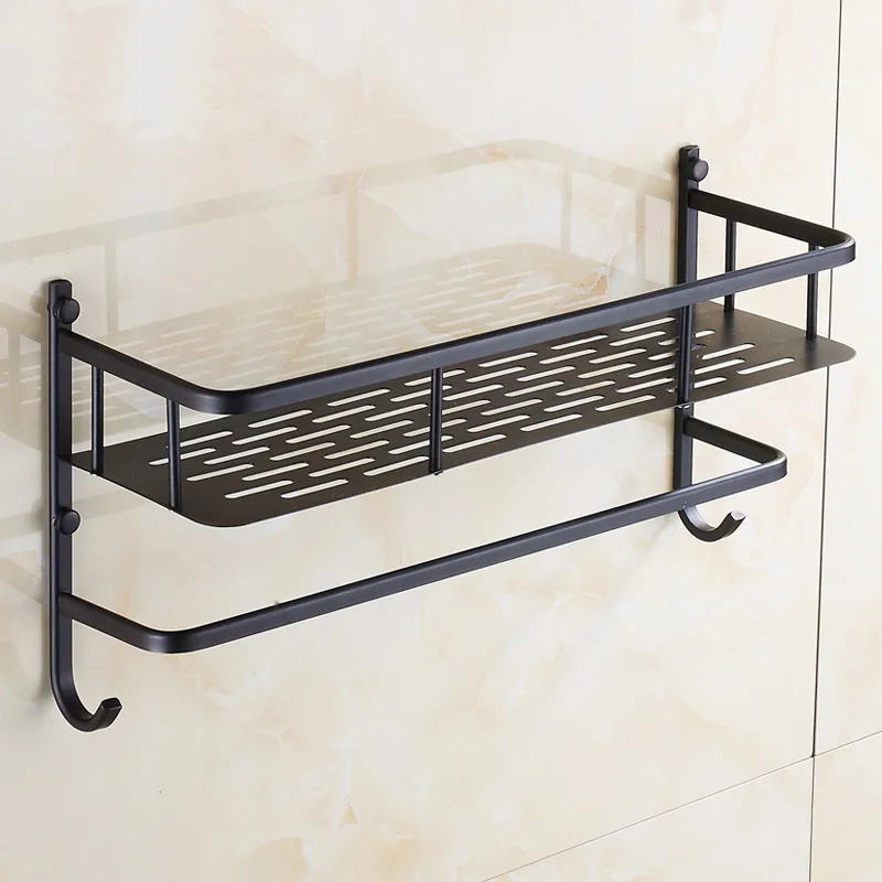 60cm Antique bathroom shelves with hooks towel racks net, Copper storage rack shelf wall mounted black Oil Rubbed Bronze free shipping single layer towel racks with hooks plastic towel holder wall powerful suction cup bathroom towel shelf
