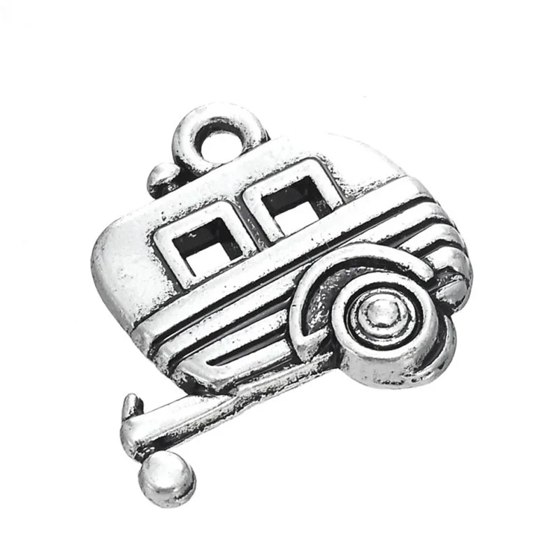 15 шт 19 5x18 мм антикварные серебряные тона camper charm ювелирные аксессуары кулоны для