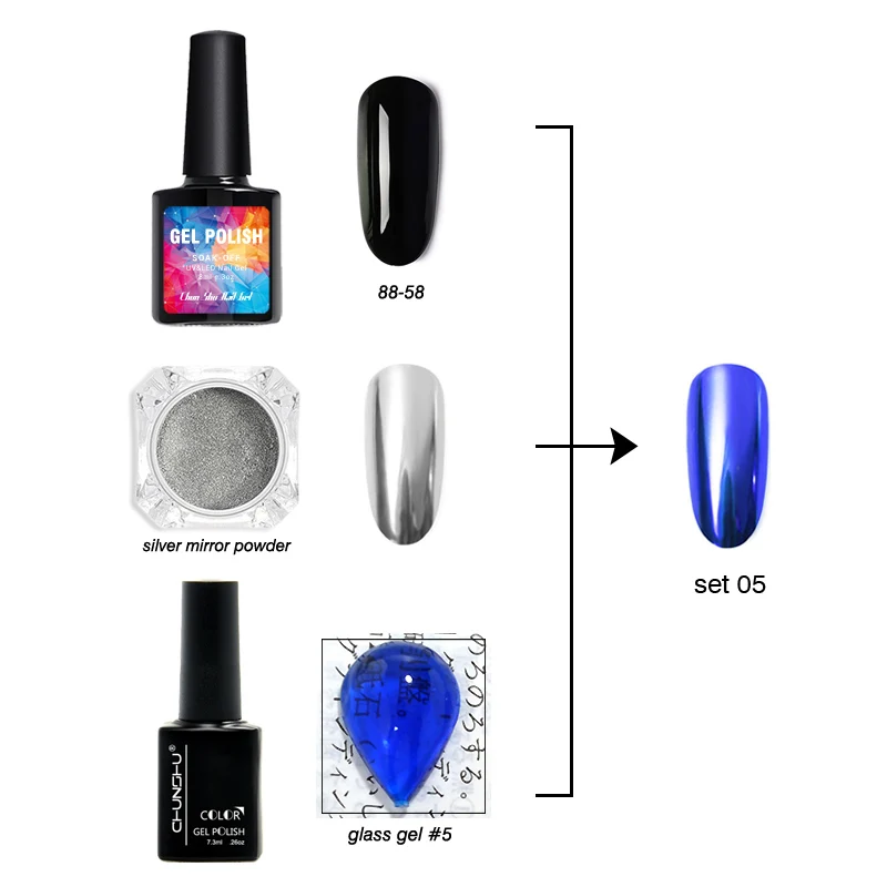 Новое поступление Красивый цветной эмалированный цветной стеклянный гель УФ-лак для ногтей, креативный стеклянный лак 7,3 мл, инструменты DIY - Цвет: GP-5