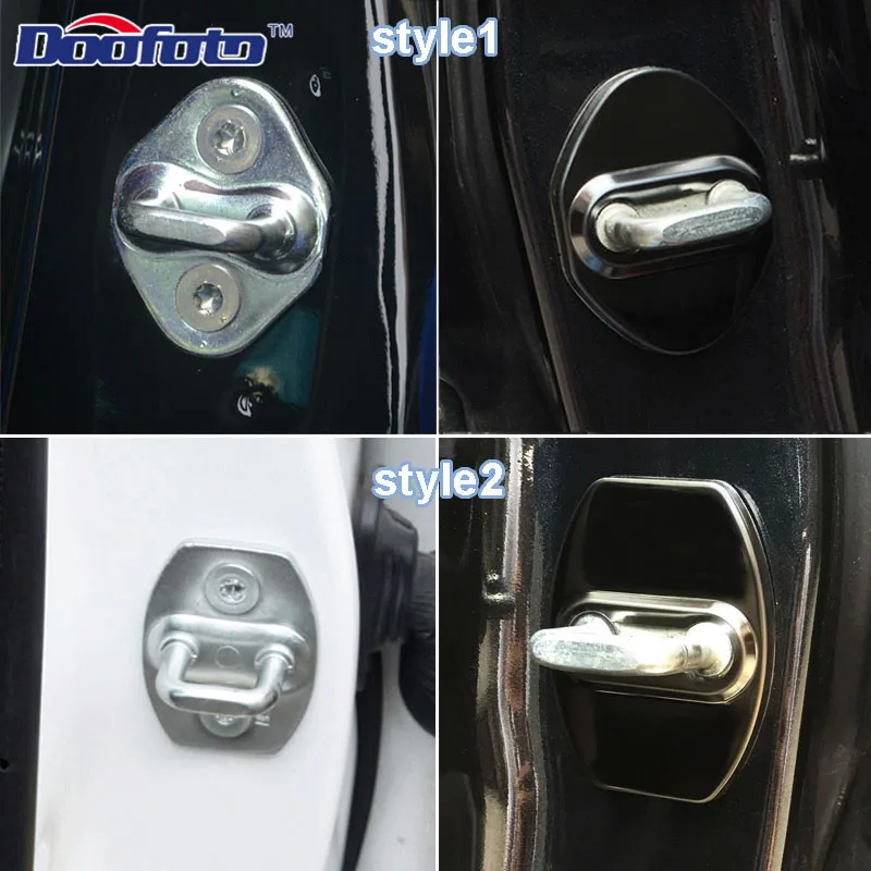 Doofoto крышка дверного замка из нержавеющей стали значок наклейки автомобиля Стайлинг для Toyota Corolla Camry Avensis Rav4 Yaris Auris аксессуары