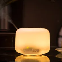 Классический 500 мл Аромат Увлажнитель Офис СПА Ароматерапия Эфирные масла диффузор теплый свет настройка времени аромат диффузор