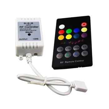 

Intelligence LED RGB controller for led strip 5050 2835 sound actived music control 18keys IR remote 12V-24V 3CH * 2A