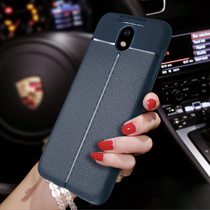 

For Samsung Galaxy J5 2017 J530 Case Vintage Litchi Leather Pattern Soft Silicone Case For Galaxy J3 J7 2017 J730 J330 Pro Cover