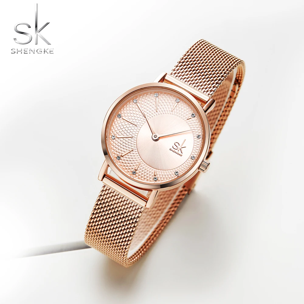 ShengKe Luxury Women Watches Rose Gold Steel Unique Design Casual Rhinestone Female Wristwatch Fashion Simple Waterproof Clocks ShengKe Luxury Women Watches Rose Gold Steel Unique Design Casual Rhinestone Female Wristwatch Fashion Simple Waterproof Clocks