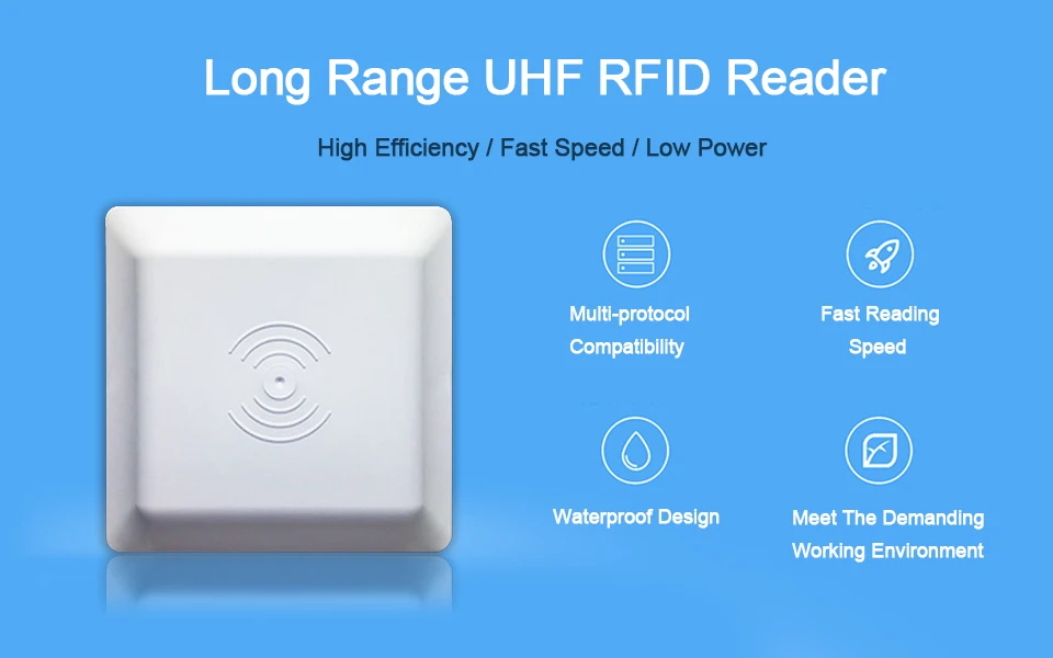 Eseye UHF RFID Antenna 6m Long Distance Range With 8dbi Antenna For Parking RS232RS485Wiegand 2634 Integrative UHF Reader    .