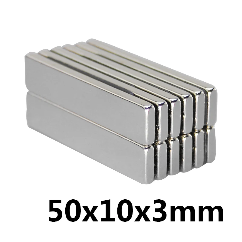 

5pcs Super Strong Small 50*10*3mm Neodymium Magnets Rare Earth Powerful Magnet 50 x 10 x 3 mm N35