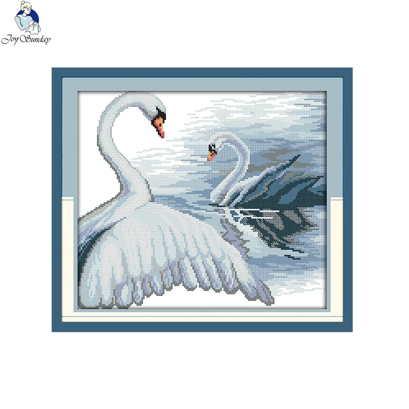 Joy Sunday Animal Style Swan D819 Cross Stitch Kits 14CT 11CT Counted and Stamped Crafts Home Decoration Factory Wholesale | Дом и сад