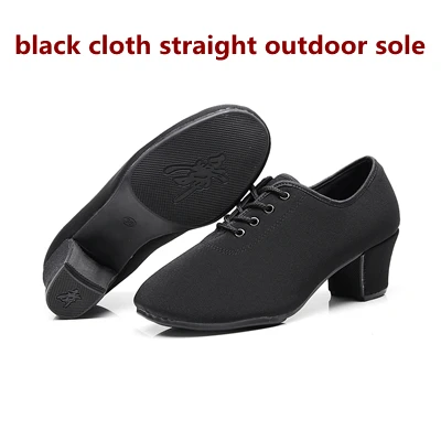 Women's Leather Latin Dance Shoes Ballroom Dancing Shoes Soft Sole Sailor Dance Shoes Adult Practice Dance Shoes Of Cloth - Цвет: cloth straight out