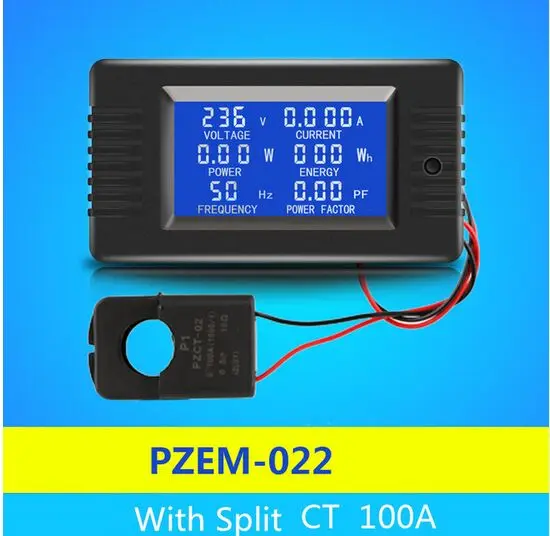 PZEM 022 AC 6в1 однофазный 220 В цифровой ватт измеритель коэффициента мощности ток