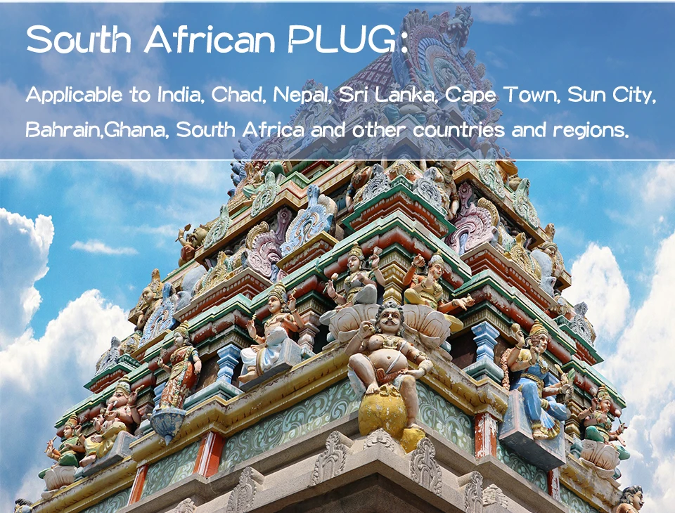 South African Conversion Plug Travel in Nepal Sri Lanka India Universal UKUSEUAU to Large South Africa Plug Outlet Adapter (8)