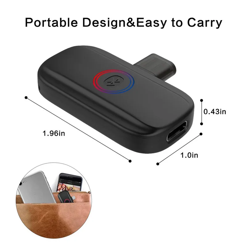 Bluetooth Audio Type-c Transmitter Support For PS4 For SWITCH For PC Host Use RCM Loader ONE Injector 40MAY313