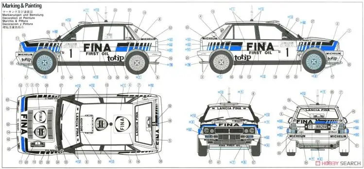 1/24 Сборная модель Lancia Delta HF Integrale 16V 20343