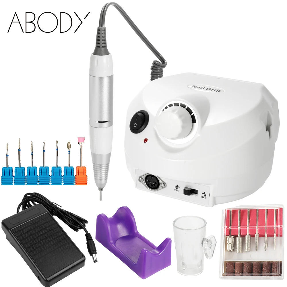 

Abody 30000RPM Pro Nail Manicure Apparatus Electric Nails Drill Machine for Manicure Pedicure Kit Nail Drill File Bit nail Tools