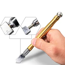 Профессиональный роликовый стеклянный резак с металлической ручкой, нож для плитки, ручка, резак для стеклянной бутылки, строительный ручной инструмент