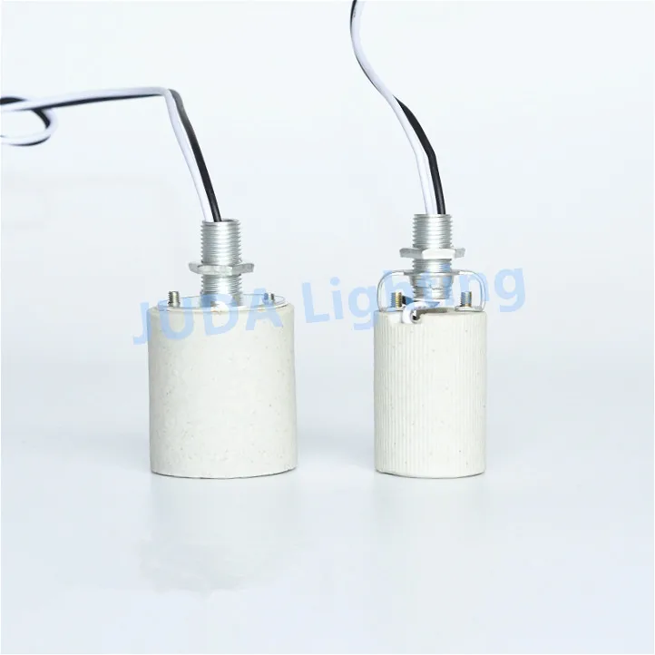 Description Picture 2 of itemE14 E27 socket ceramic lamp holder for led chandeliers Edison Vintage Led bulb Tube lights pendant lights Lighting accessories