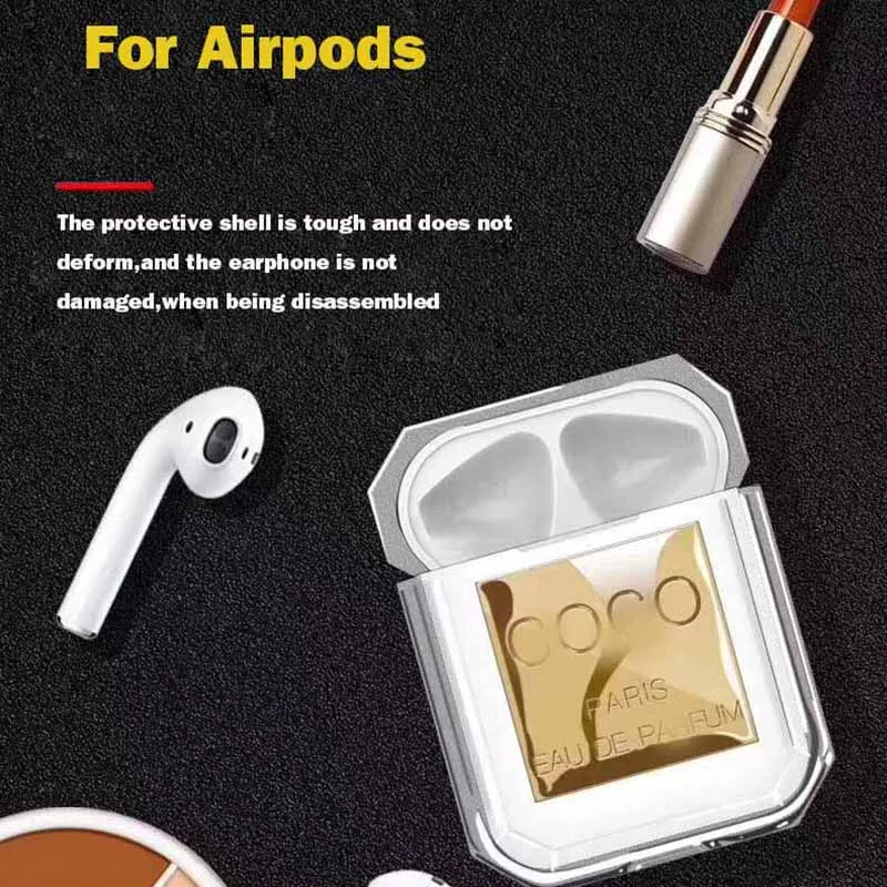 

Luxury Leather Earphone Case For Apple AirPods Case Shock Proof Protector Sleeve True Wireless Earphone Box for apple airpod