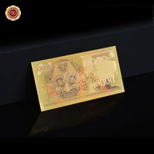 Réplique de billets de banque colorés d'asie en or 24k, Collection 1975, cadeau Souvenir