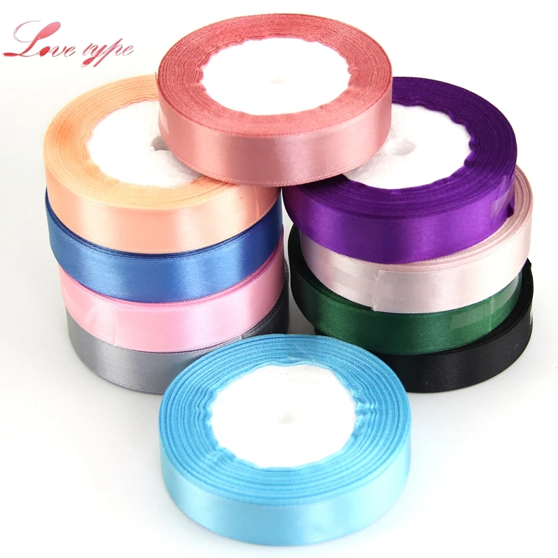 

22M/Lot Pretty Silk Satin Ribbon Width 15MM Wedding Party Decoration Invitation Card Gift Wrapping Christmas Supplies Biband